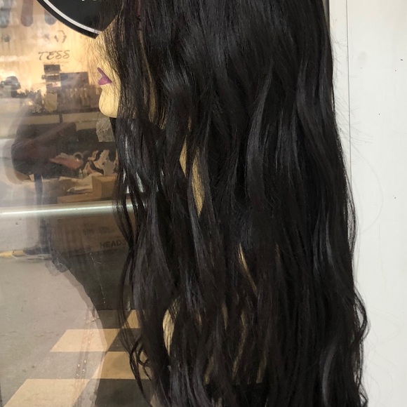 Wig 13X6 Freepart Swisslace long loose wave human hair blend main image 6